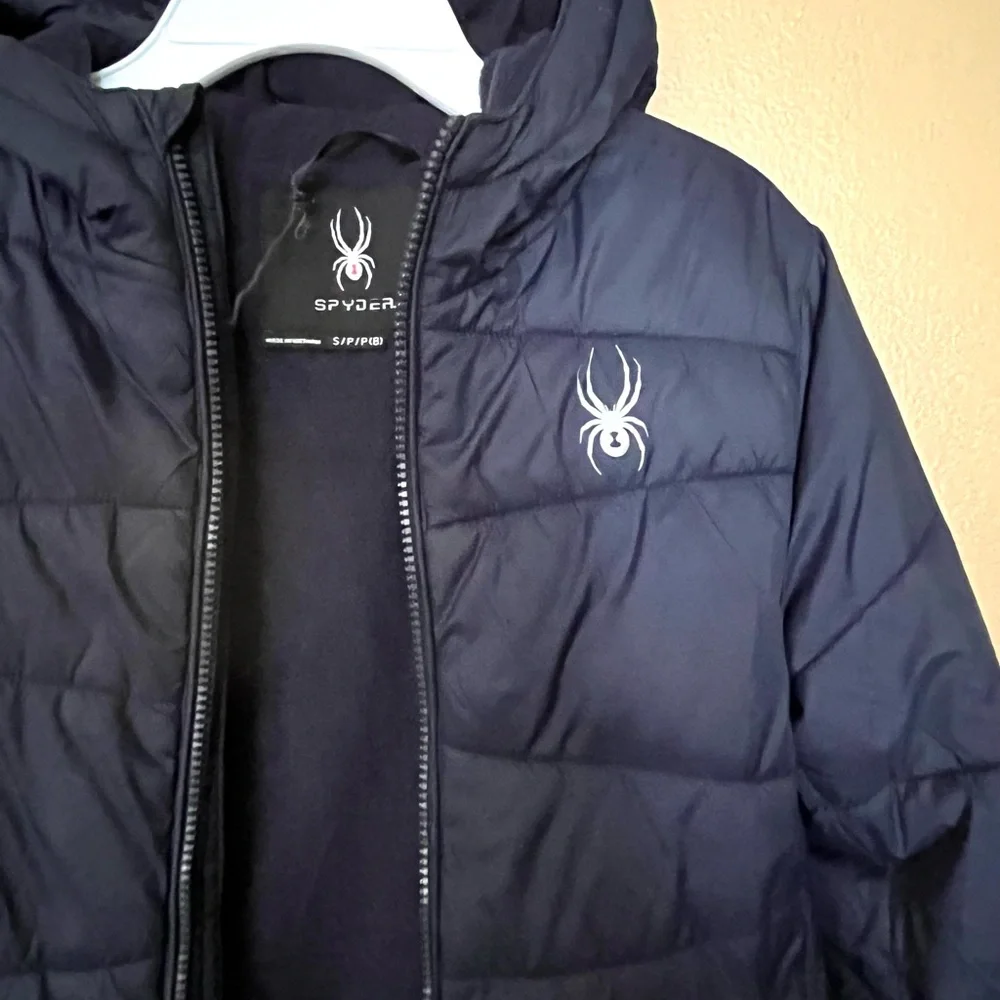 SPYDER Kids Little Boy Jacket size SMALL =  8 YRS Casual Cozy Winter  Navy Blue